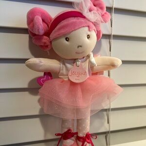 Jolijou Ballerina Plush Doll, 8" tall